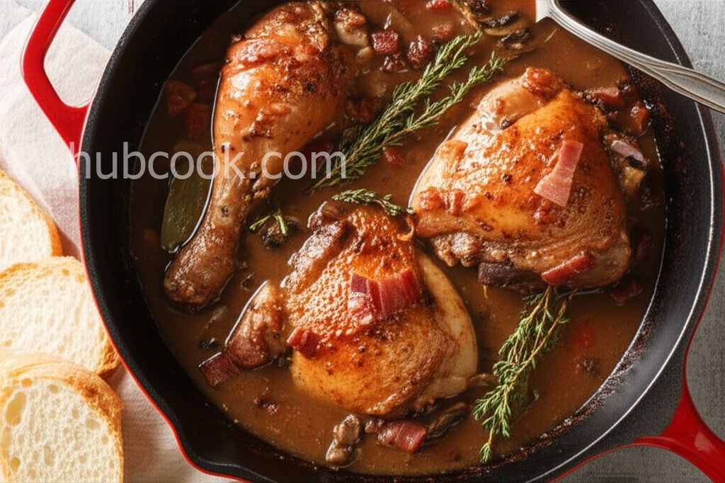 Coq Au Vin with Rosemary and Thyme