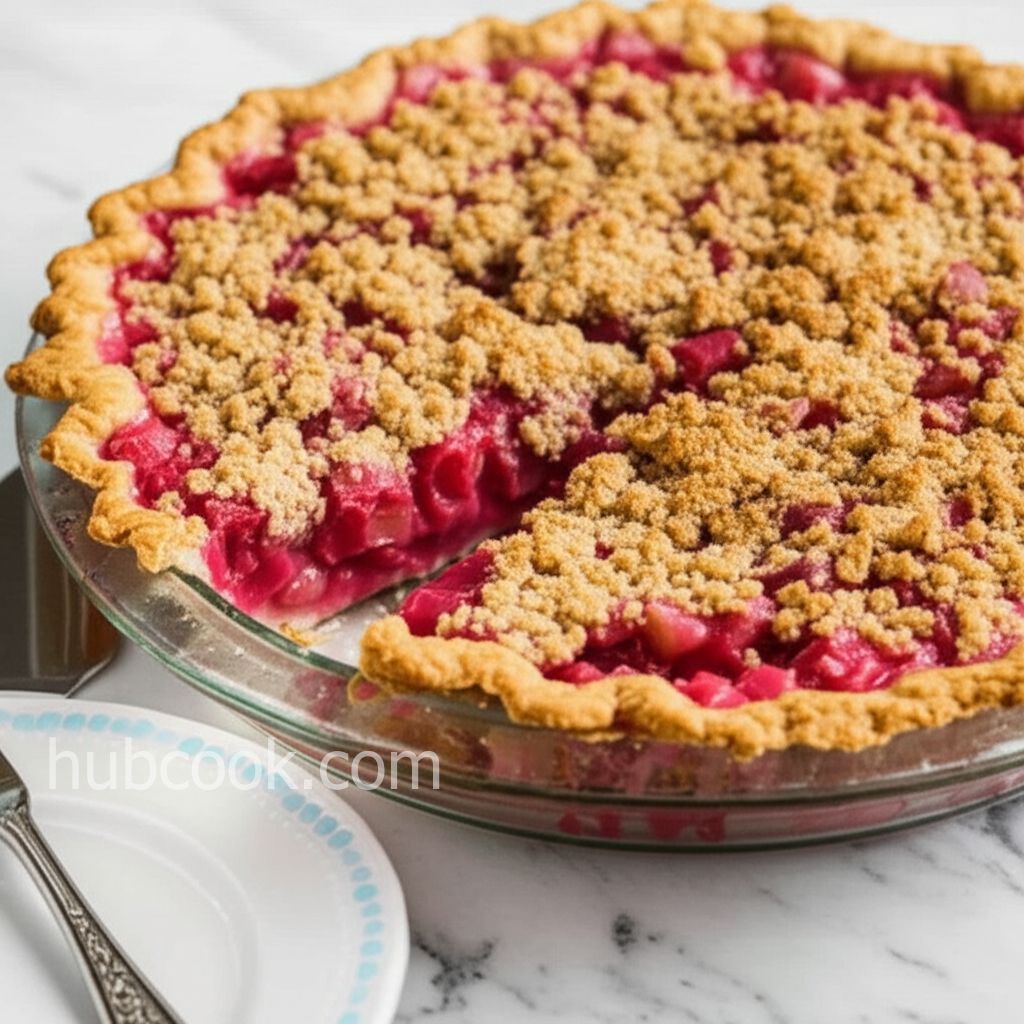 Evie's Rhubarb Pie with Oatmeal Crumble