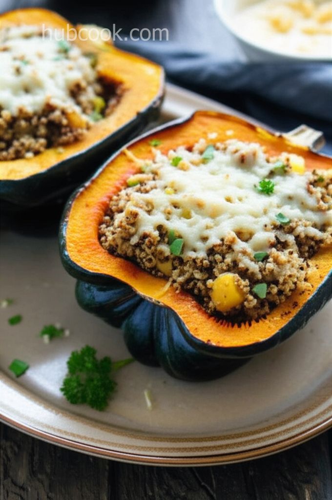 Gingery Quinoa-Stuffed Acorn Squash