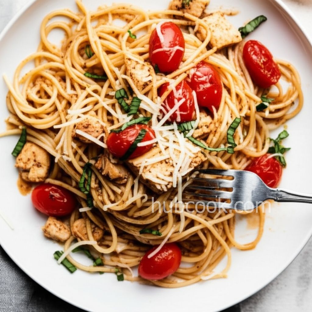 Greg's Easy Spaghetti with Balsamic Chicken