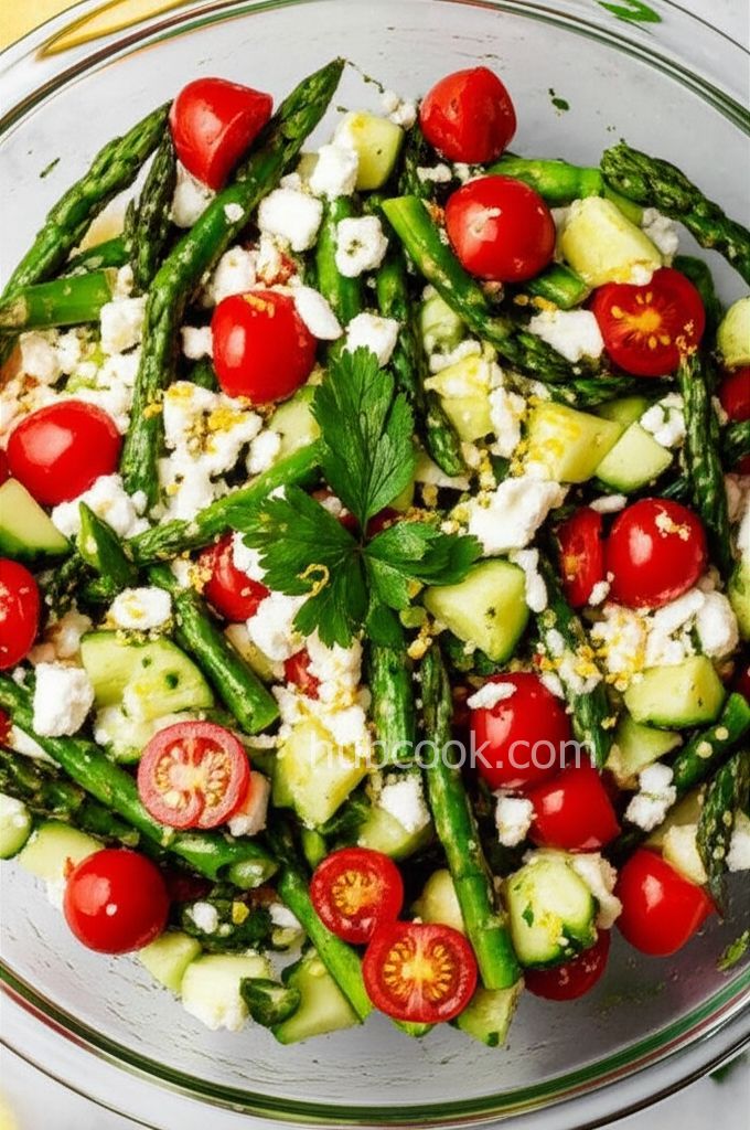 Asparagus, Cucumber, and Tomato Salad