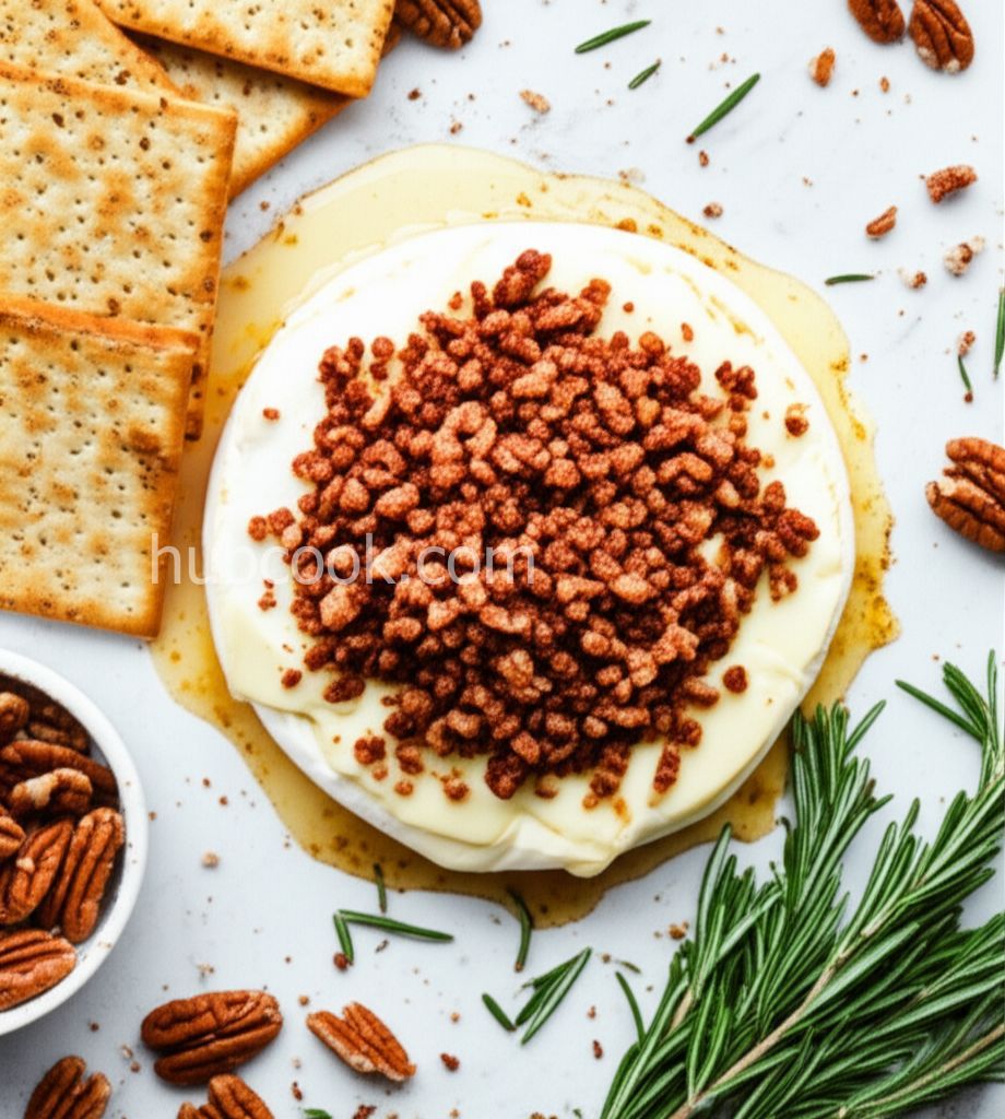 Baked Brie with Maple Caramelized Apples and Spiced Praline Bacon