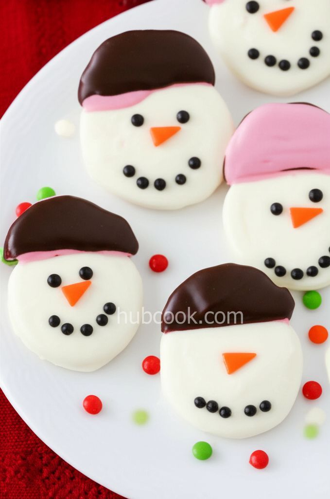 Chocolate-Covered Oreo® Snowman Cookies