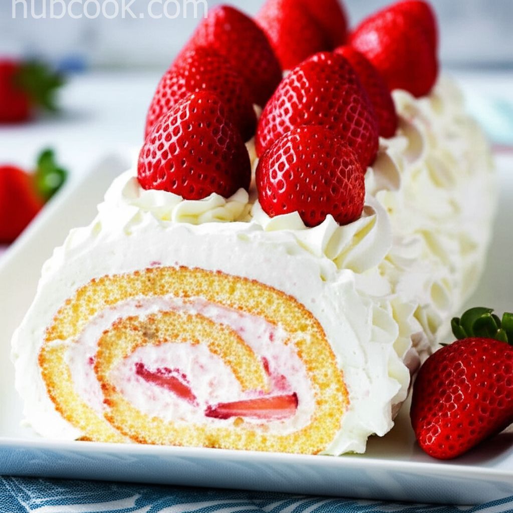 German Strawberry Roll