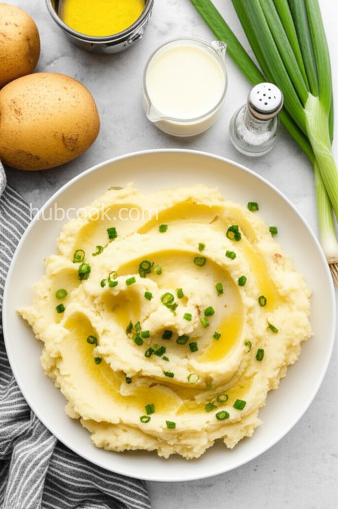 Golden Mashed Potatoes with Green Onions
