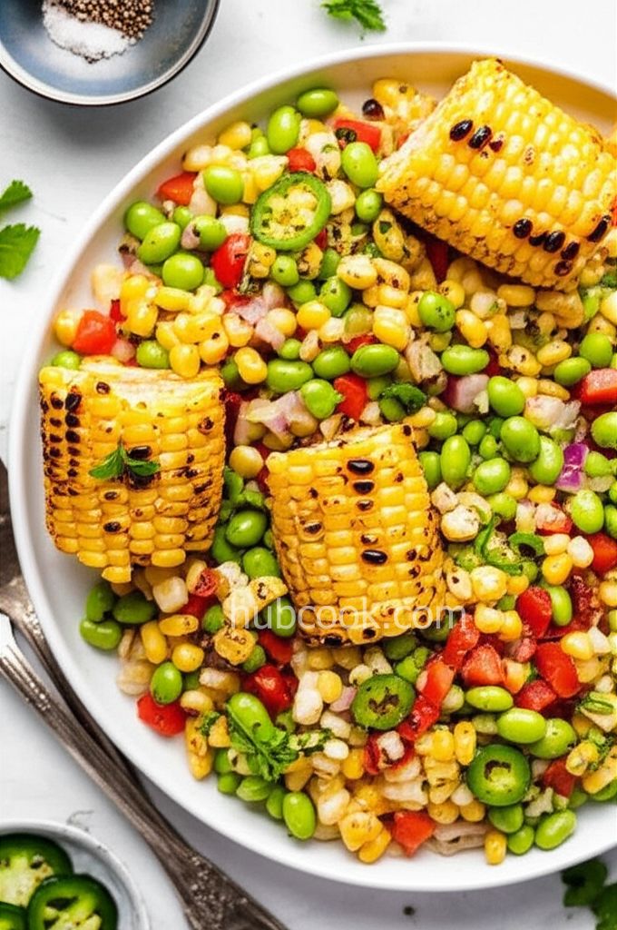 Grilled Corn and Edamame Succotash Salad