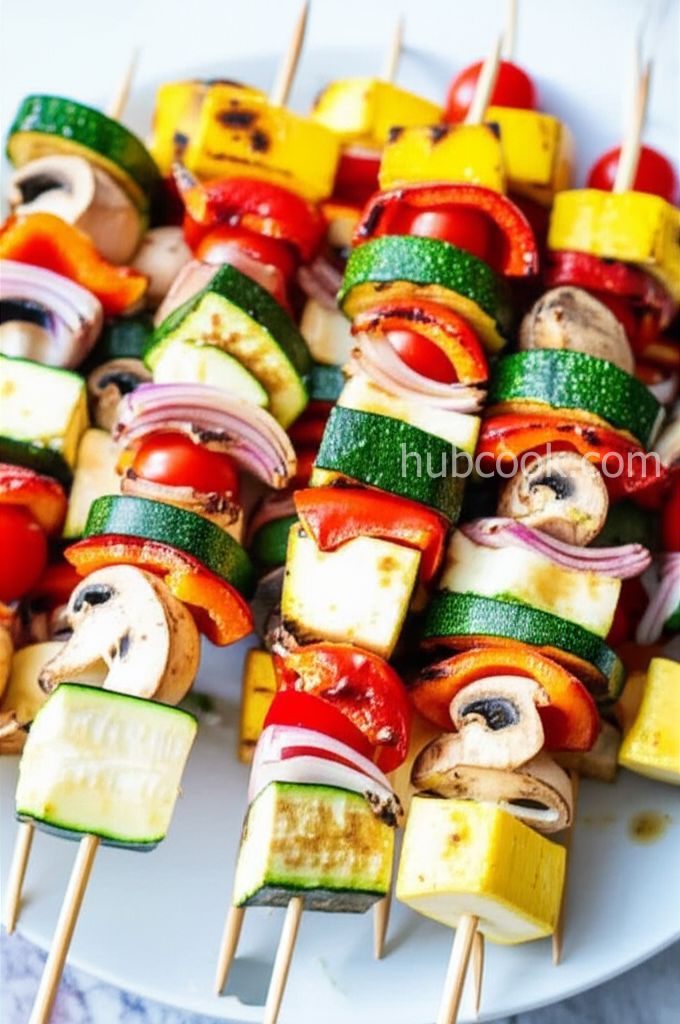 Lemony Grilled Vegetable Kabobs
