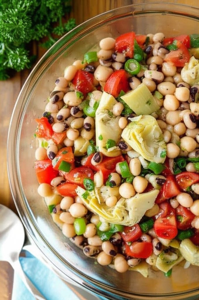 New Year Three-Bean and Artichoke Salad