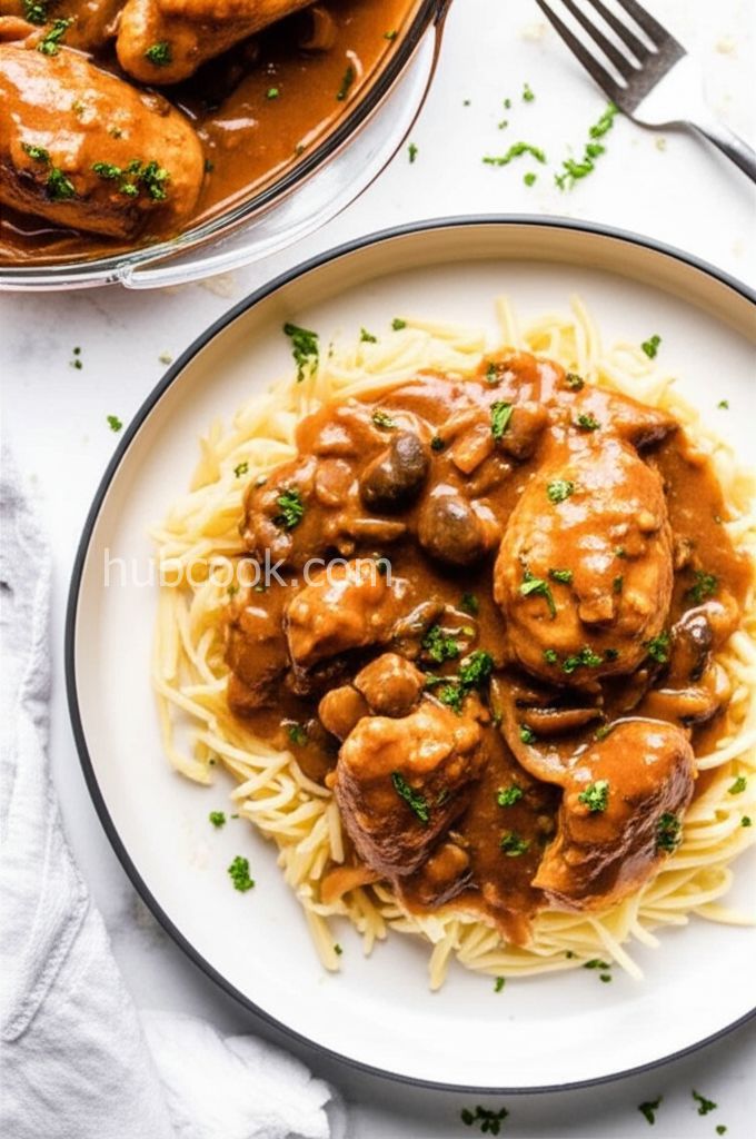 No Yolks Tuscan Braised Chicken with Noodles
