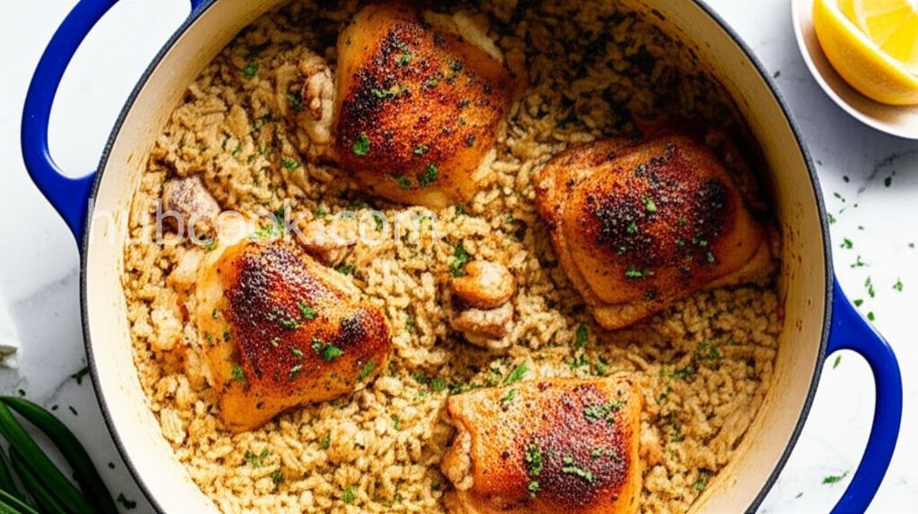 One-Pot Crispy Chicken and Rice