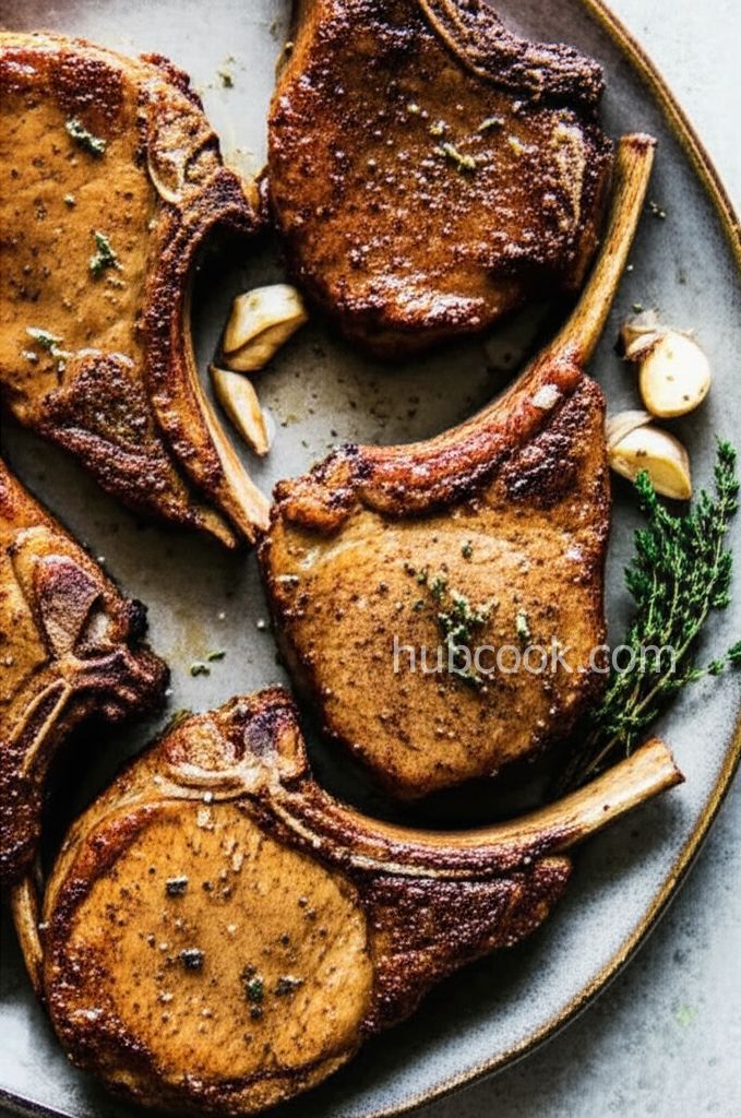 Pan-Roasted Juniper and Thyme Pork Chops