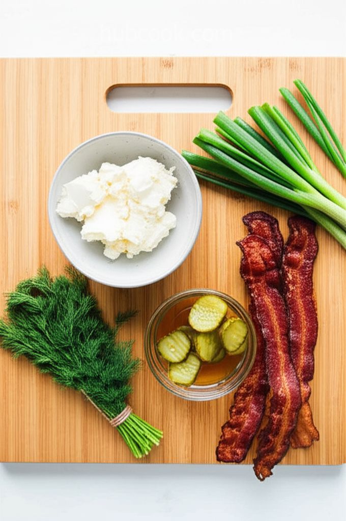 Pickle Bacon Chopped Bagels