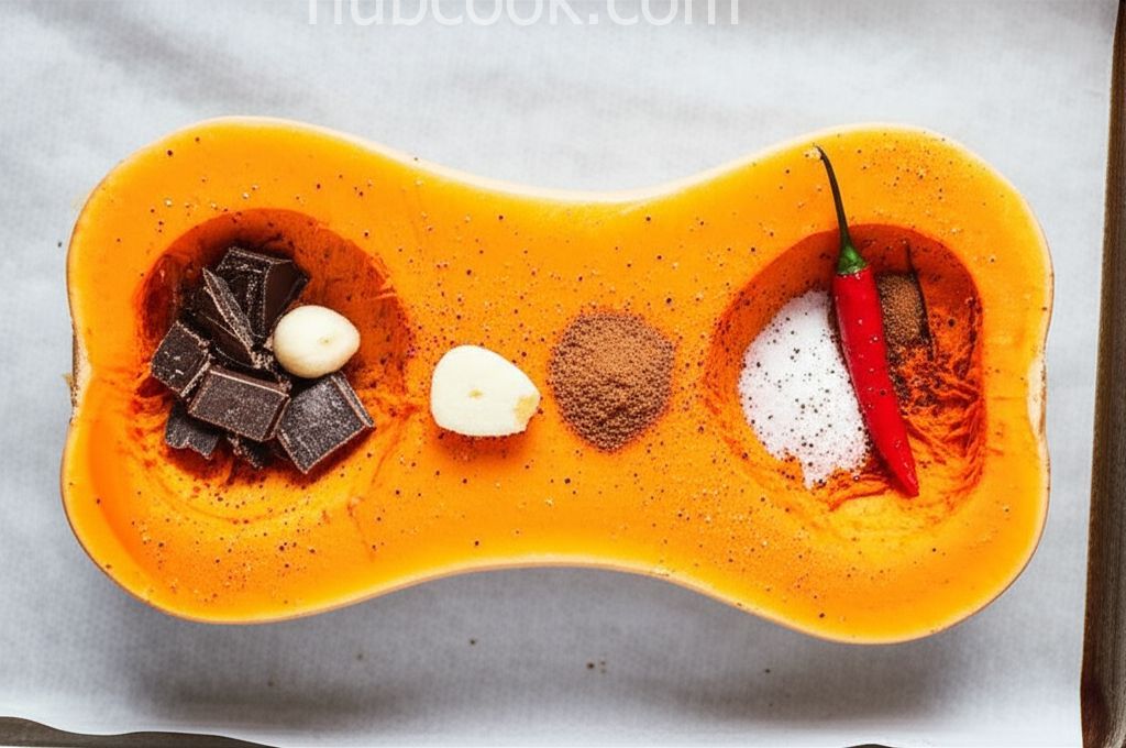 Roasted Butternut Squash Soup Infused With Chocolate