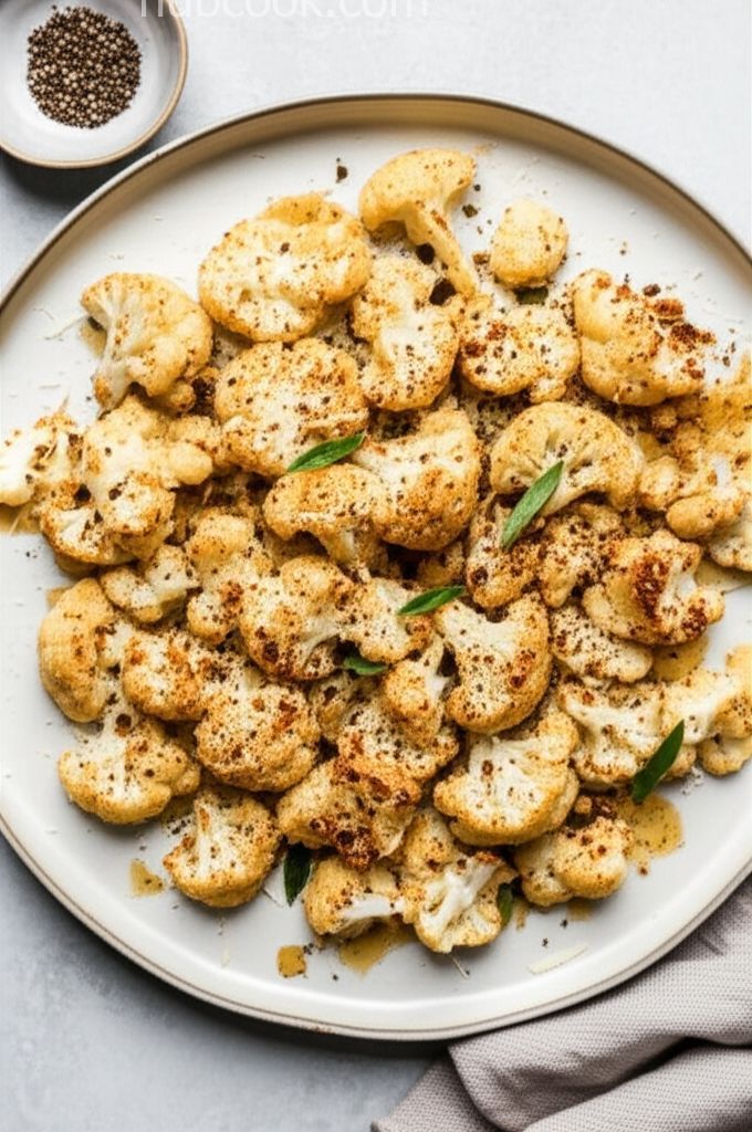 Roasted Cauliflower with Parmesan