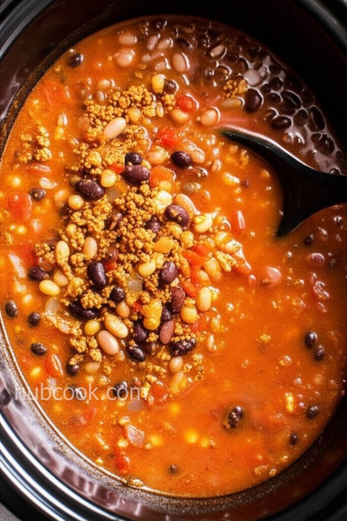 Slow Cooker Taco Bean Soup