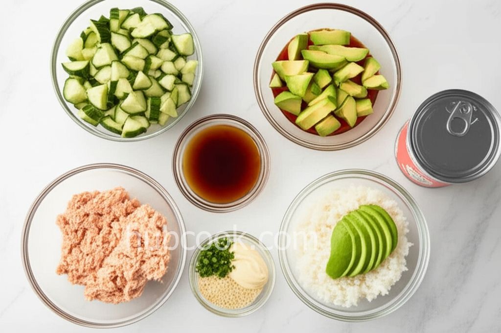 Spicy Canned Salmon Salad Rice Bowl