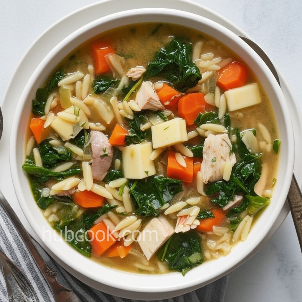 Vegetarian Chicken Orzo Soup