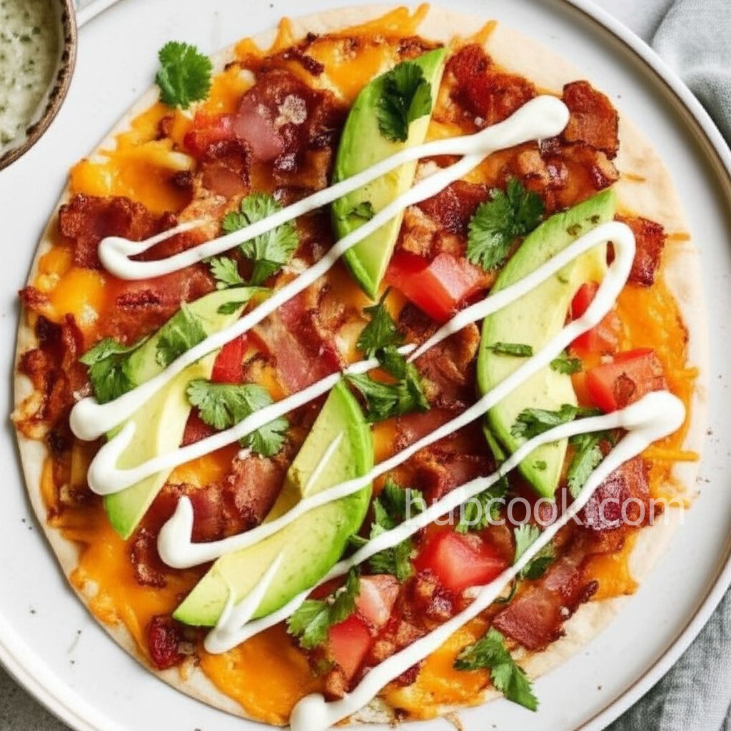 Bacon, Tomato, and Avocado Flatbread