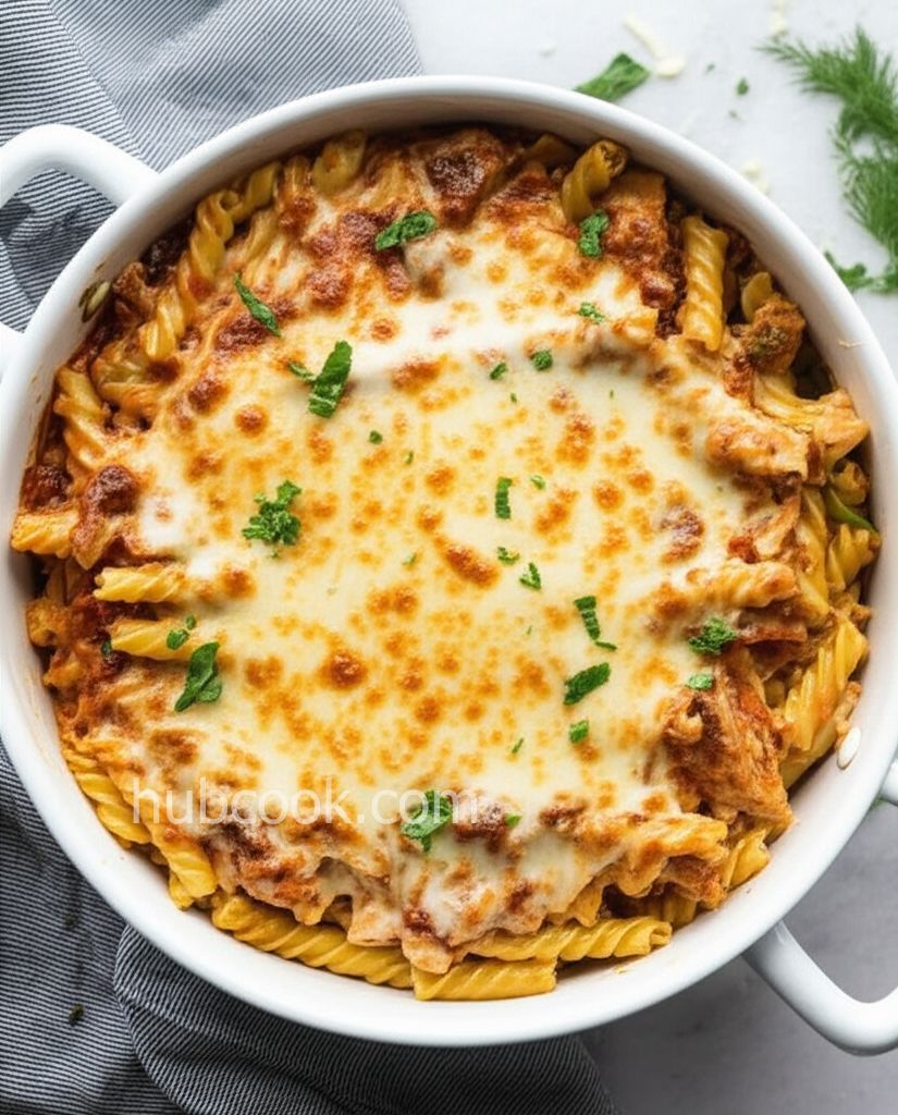 Baked Ziti Alfredo with Cajun Chicken