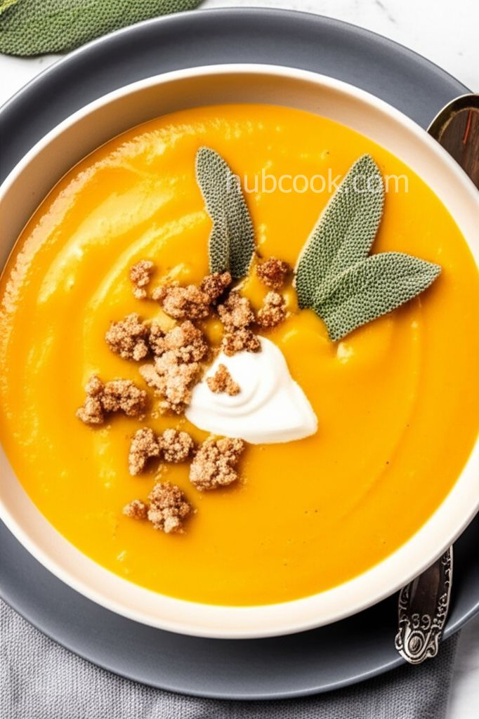 Butternut Squash Soup With Sage and Sausage