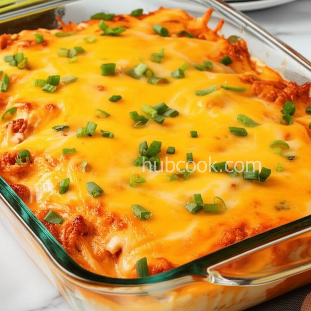 Cheesy Buffalo Chicken Casserole