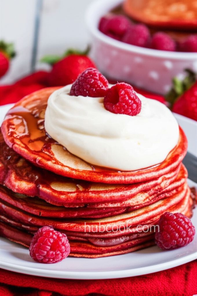 Dessert for Breakfast - Red Velvet Pancakes