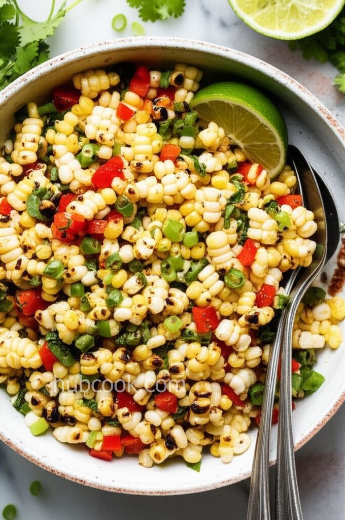 Grilled Corn Salad with Peppers