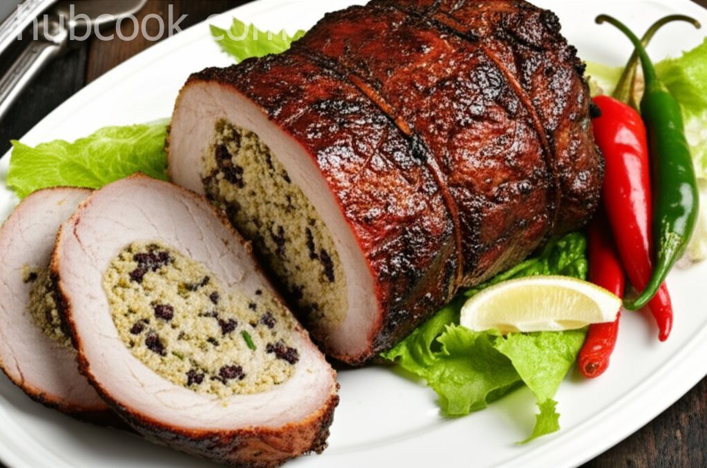 Italian Stuffed Pork Loin with Olive Relish