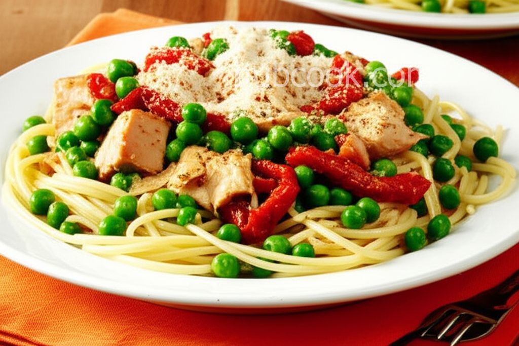 Jan's Pasta-N-Peas with Tuna and Sun-Dried Tomatoes