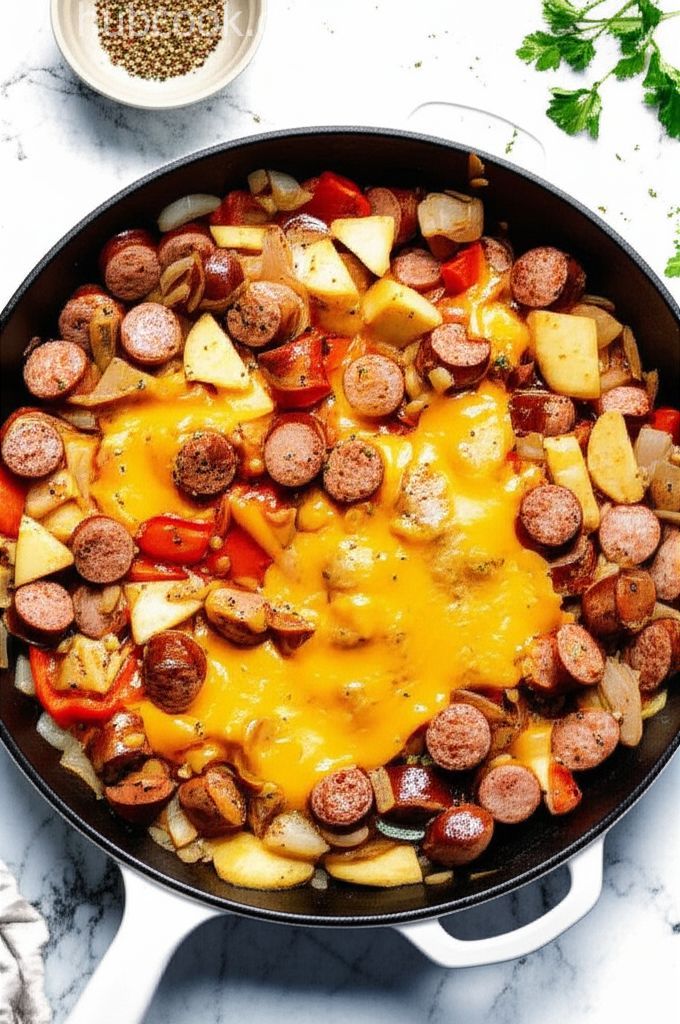 Kielbasa Sausage with Apples and Onions