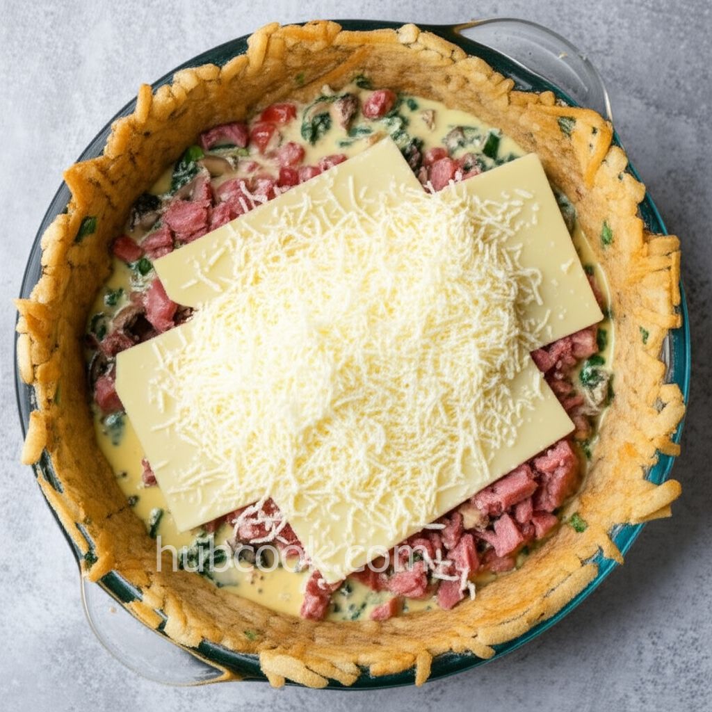 Very Veggie, Ham, and Gruyere Quiche