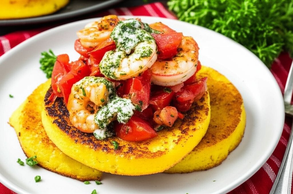 Air Fryer Shrimp and Polenta