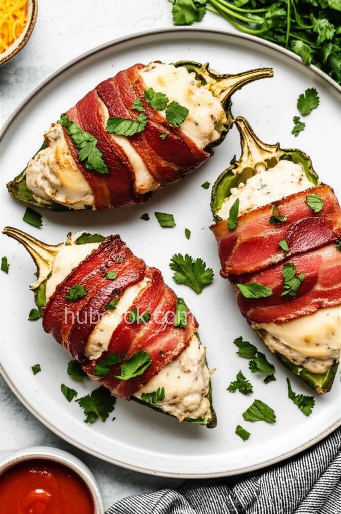 Bacon-Wrapped Jalapeño Popper-Stuffed Chicken Breasts