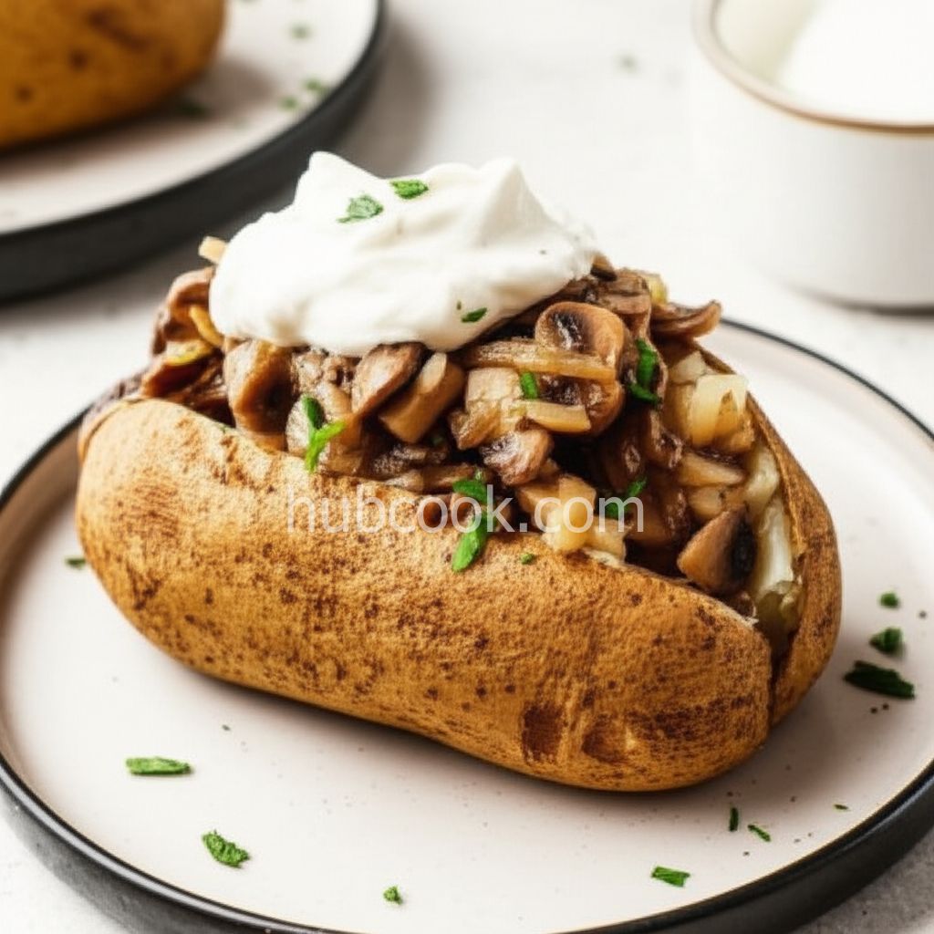 Baked Potato with Mushrooms