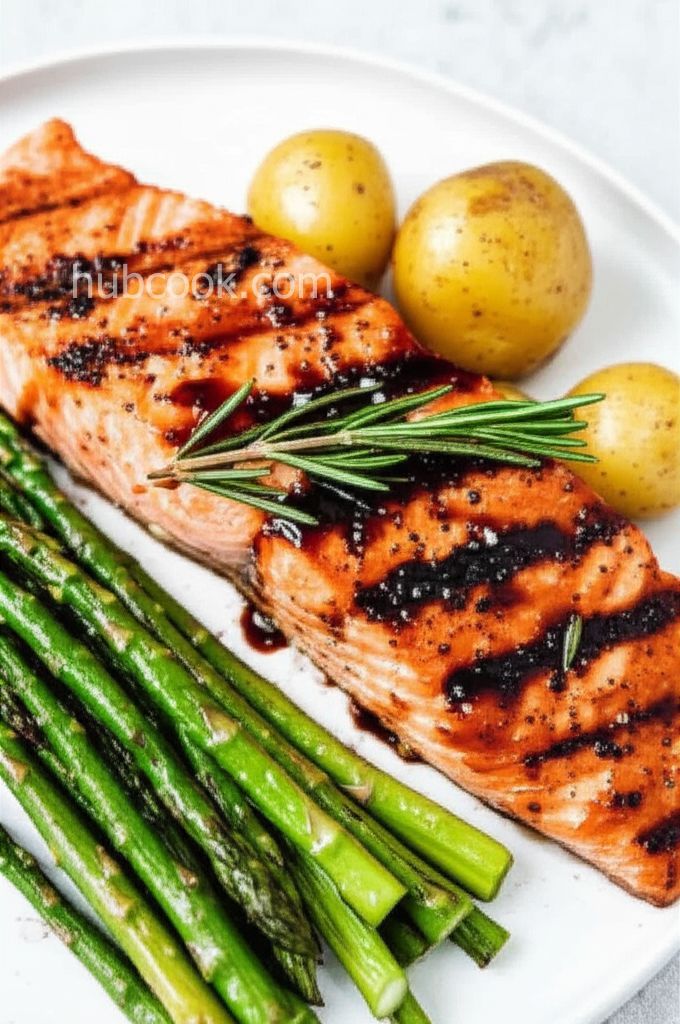 Balsamic and Rosemary Grilled Salmon