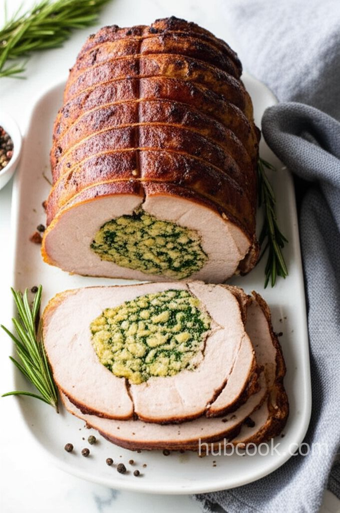 Brined and Stuffed Pork Loin Roast