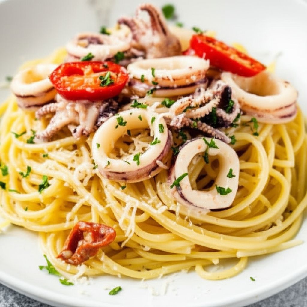 Calamari in a Creamy White Wine Sauce