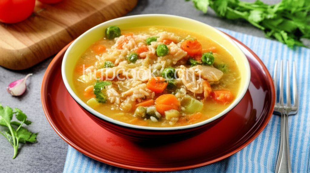 Chicken, Rice, and Vegetable Soup