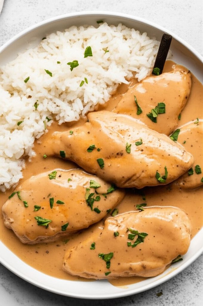 Chicken with a Creamy Marsala Sauce
