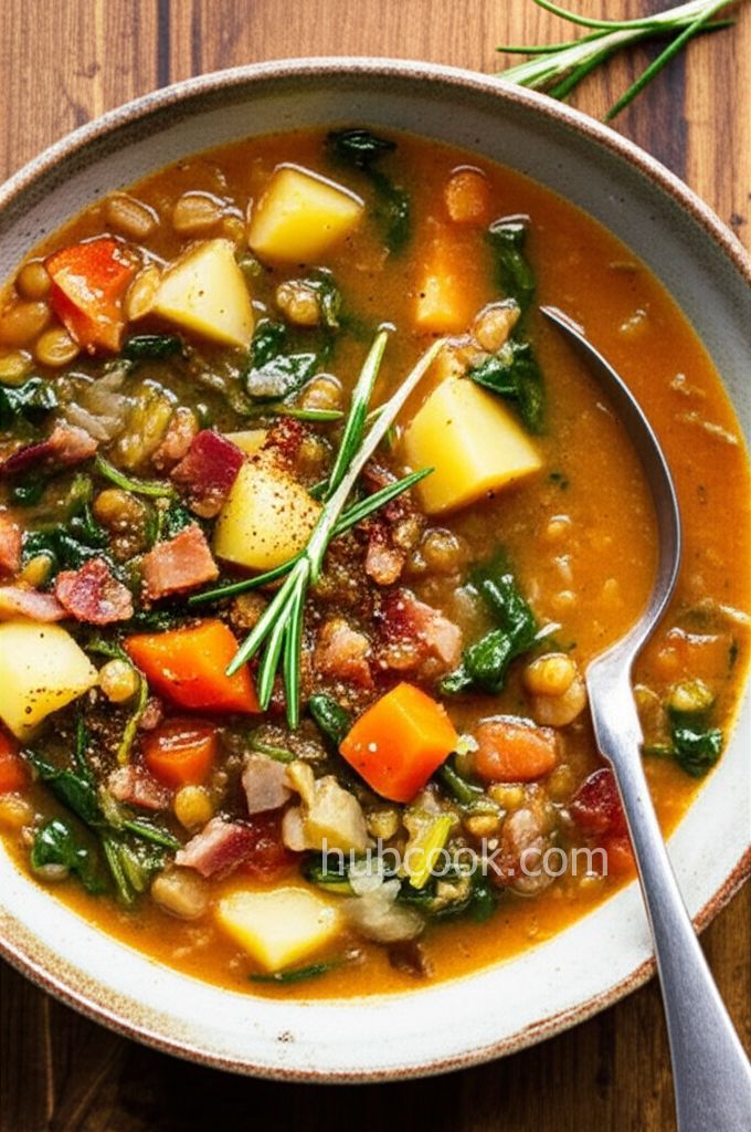 Easy Spinach Lentil Soup