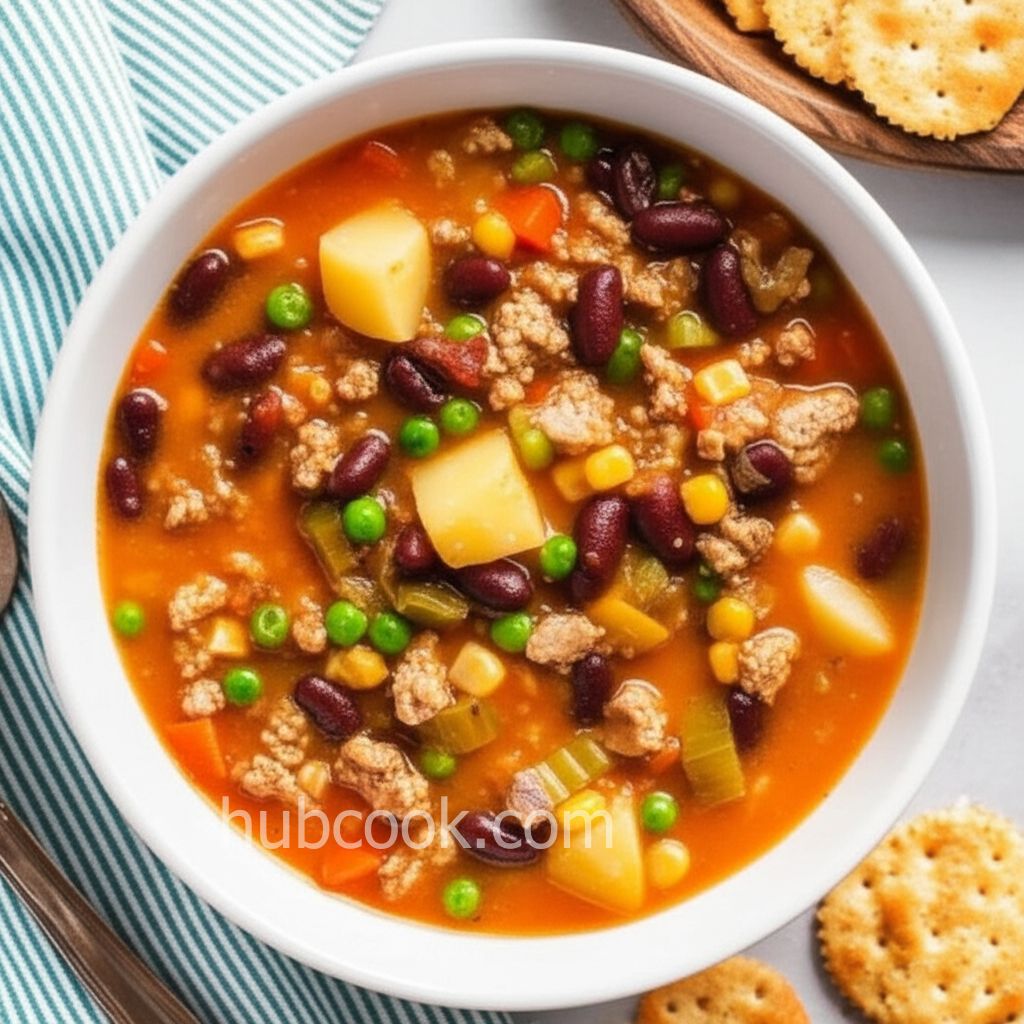 Ground Turkey Soup with Beans