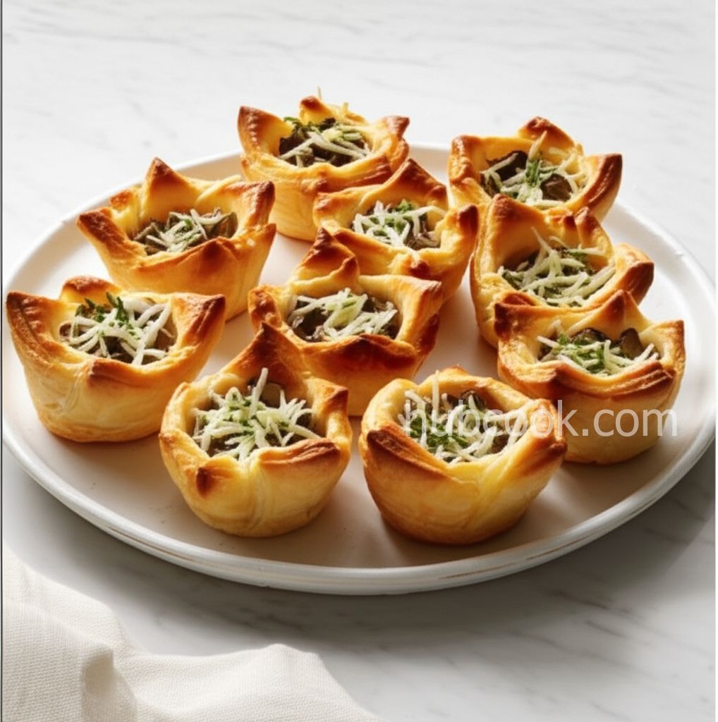 Gruyere-Mushroom Puff Pastry Bites