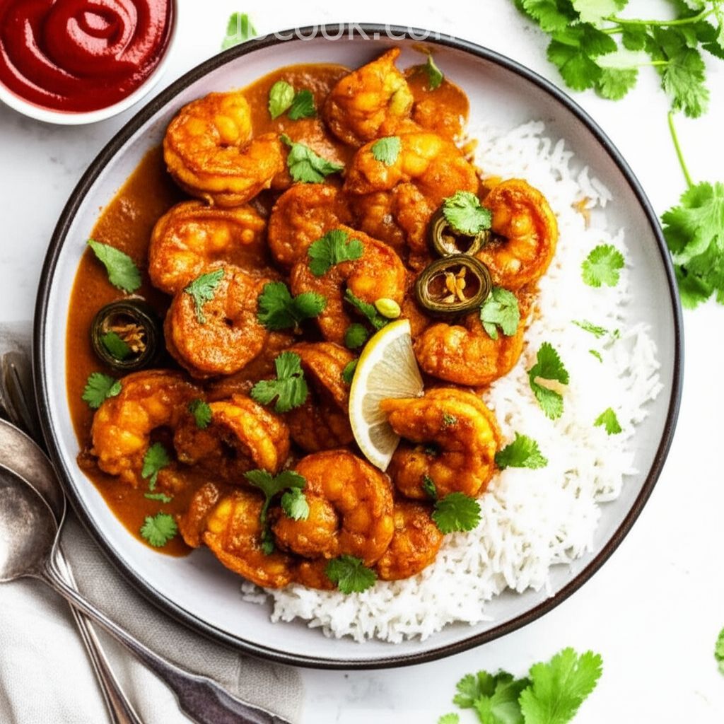 Indian Stir-Fried Shrimp in Cream Sauce (Bhagari Jhinga)