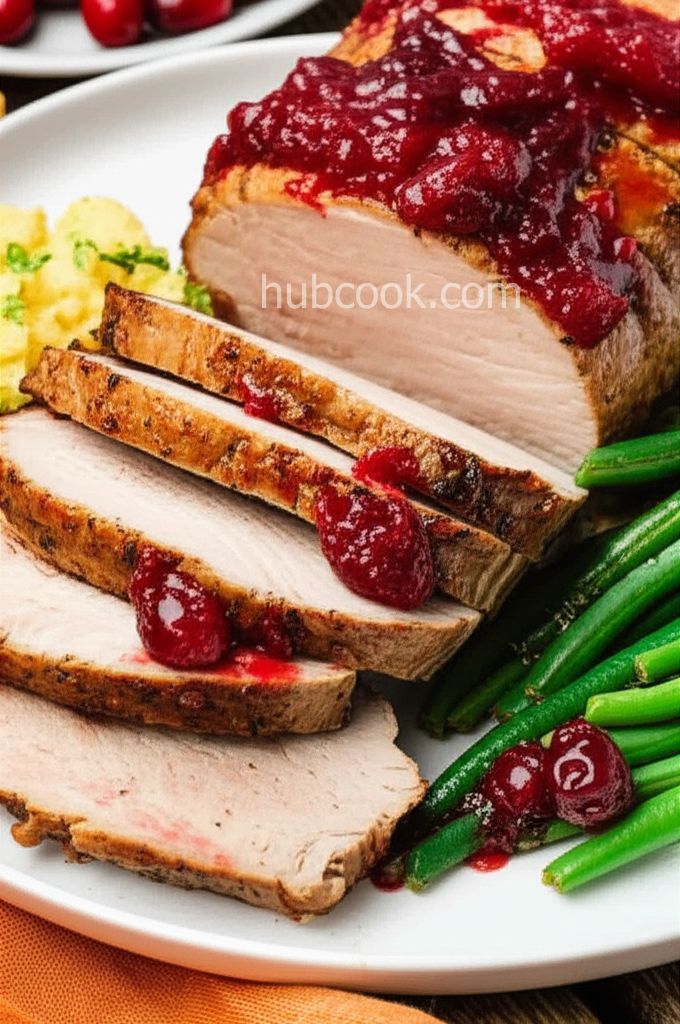 Instant Pot Pork Loin in Cranberry-Dijon Sauce