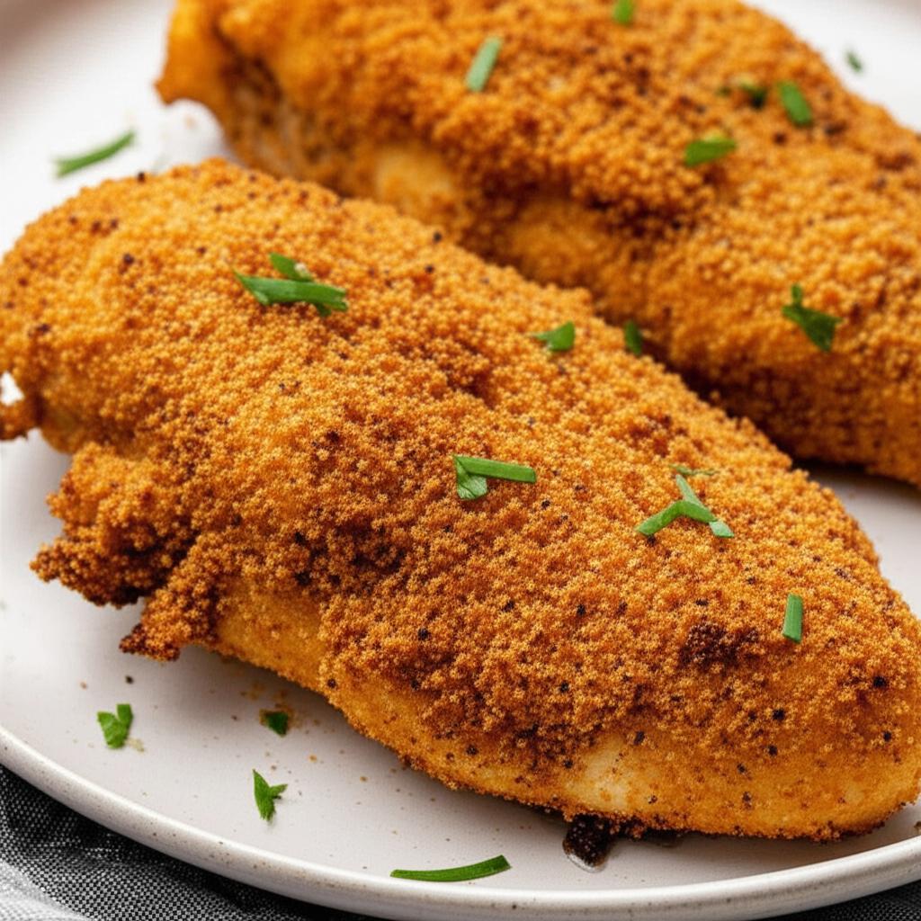 Juicy Parmesan-Breaded Air Fryer Chicken Breasts