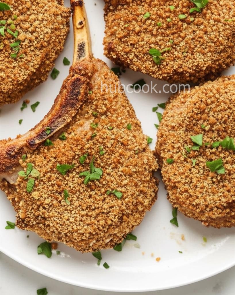 Keto Pecan-Crusted Pork Chops in the Air Fryer