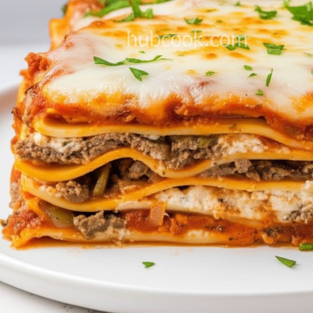 Philly Cheesesteak Lasagna