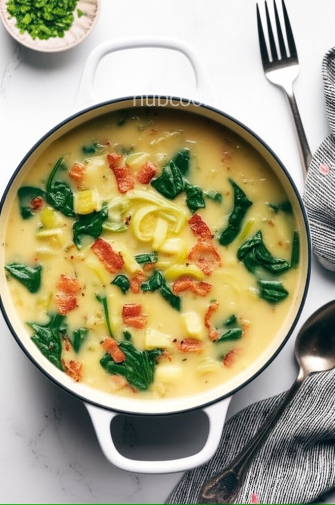Potato, Leek, and Spinach Soup
