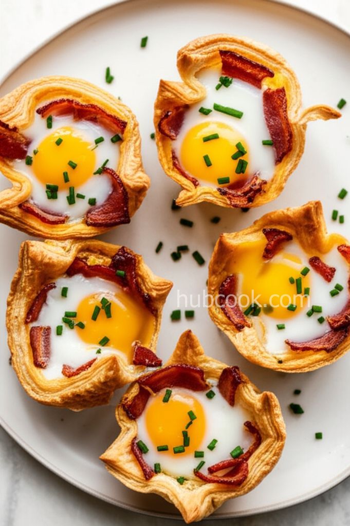 Puff Pastry with Egg and Bacon