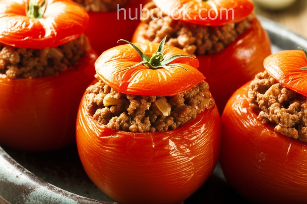 Rice and Beef Stuffed Tomatoes